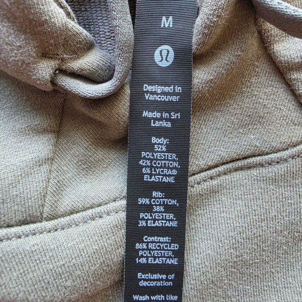 Lululemon City Sweat Pullover Hoodie Mens Medium Sage Green Stretch - Picture 2 of 14